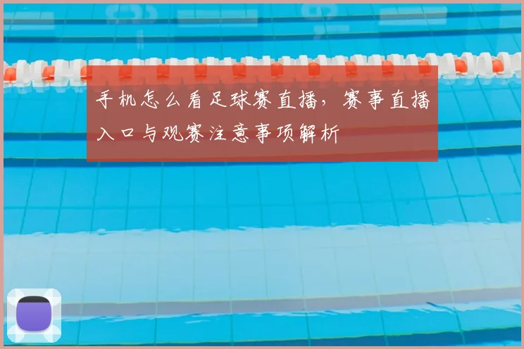 手机怎么看足球赛直播,赛事直播入口与观赛注意事项解析